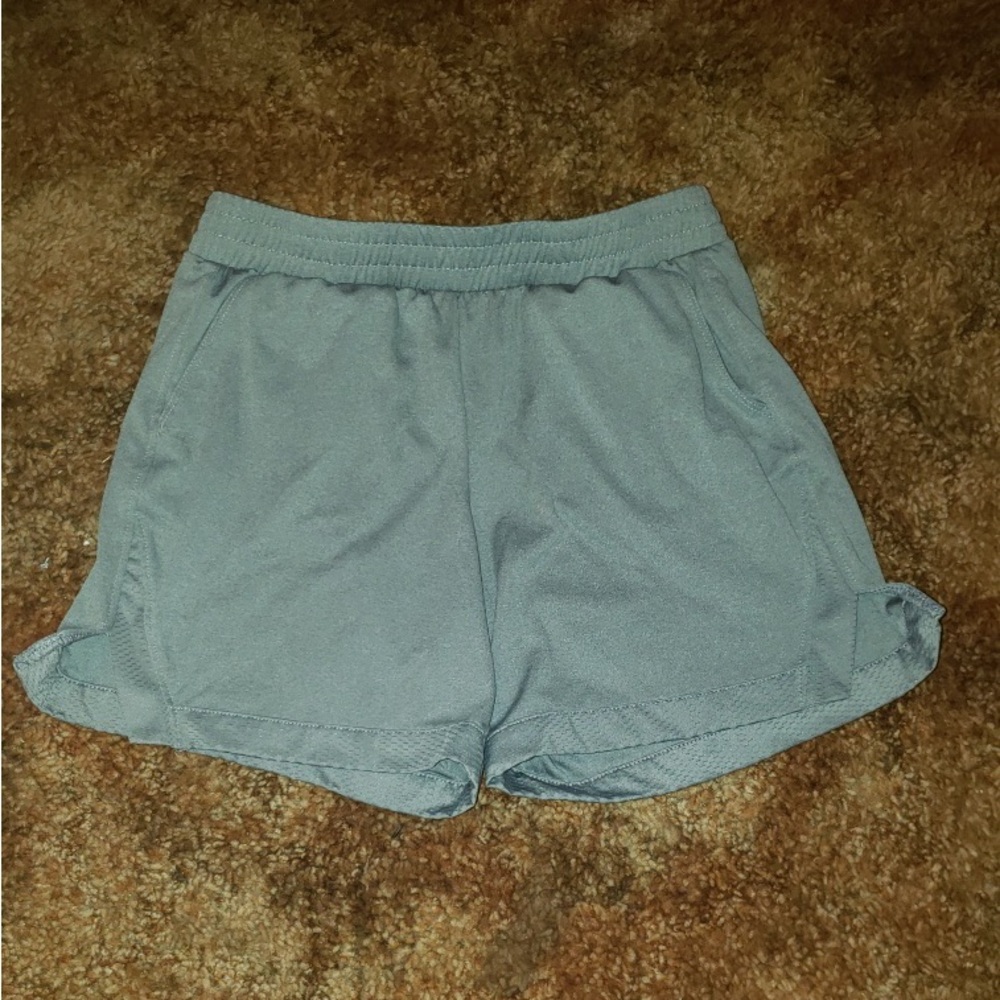 athletic works girls driwoks gym shorts (small blue stain on back)